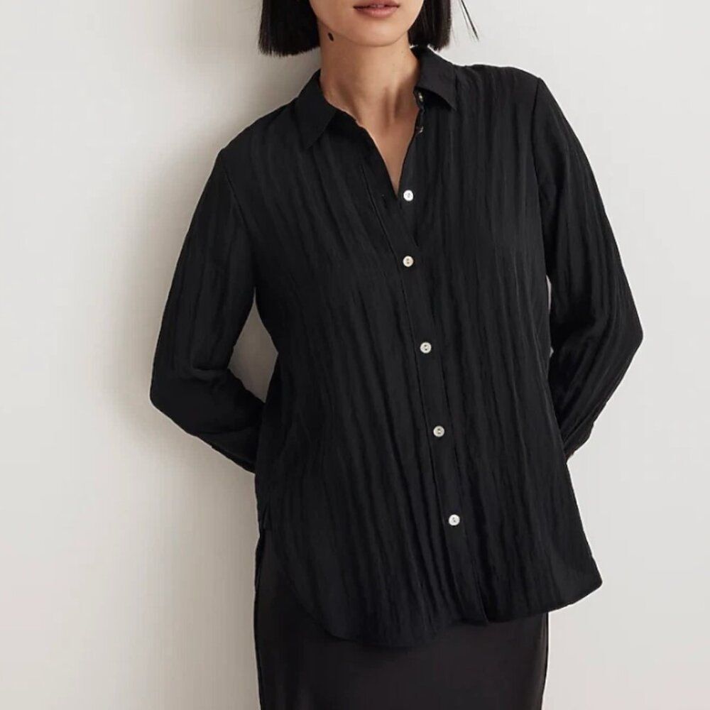 Madewell Paxton Crinkled Button Up Shirt
